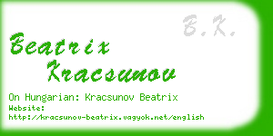 beatrix kracsunov business card